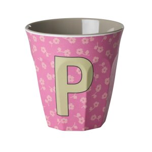 rice Mittelgroßer Buchstabenbecher - Pink - P -...