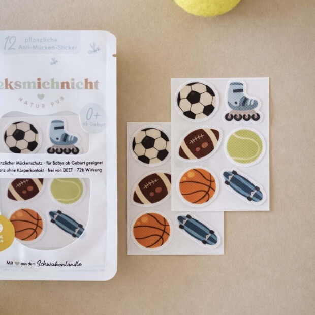 pieksmichnicht 12er Set Anti-Mücken-Stickern - Sports Edition