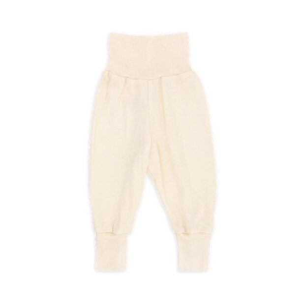 Engel Natur Wolle Seide Baby Hose mit Nabelbund, GOTS - natur