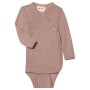 Engel Natur Wolle Seide Baby Wickelbody langarm, GOTS - dusty rose