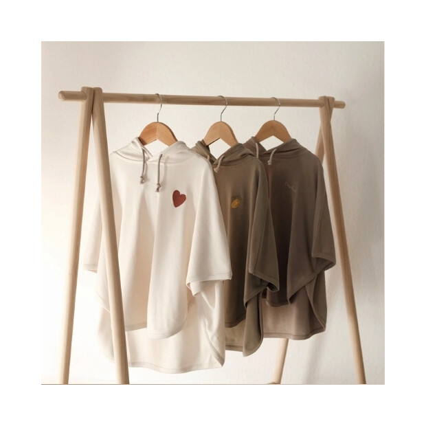 cosy roots Organic UV Poncho - Khaki - UPF50+