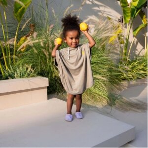 cosy roots Organic UV Poncho - Khaki - UPF50+