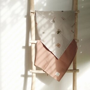 cosy roots Organic Muslin Swaddle Set - Little Farm Walnut