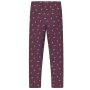 S.Oliver Thermofleece-Leggings im Slim Fit mit floralem All-over-Print - burgundy AOP