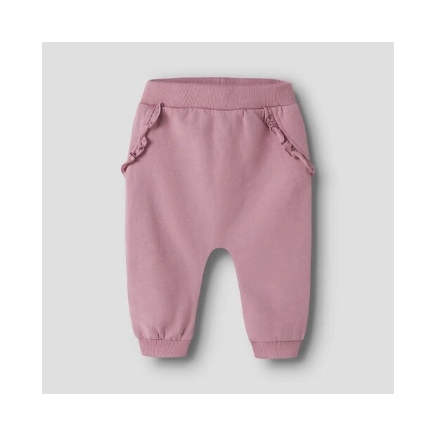 name it - Baby angeraute Stoffhose lilas rosa