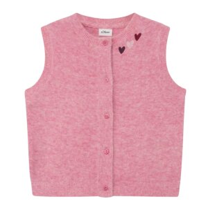 S.Oliver Strickweste im Loose Fit mit Knopfleiste - dark...