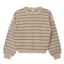 S.Oliver Strickpullover mit Streifenmuster im Loose Fit - light beige melange knitted stripe