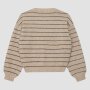 S.Oliver Strickpullover mit Streifenmuster im Loose Fit - light beige melange knitted stripe