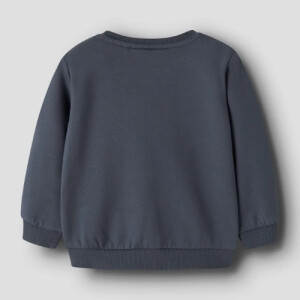 name it - Baby angerauter Sweat Pullover - Ombre Blue Dinos