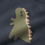 name it - Baby angerauter Sweat Pullover - Ombre Blue Dinos
