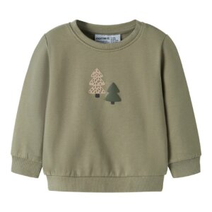 name it - Baby angerauter Sweat Pullover - Mermaid Trees
