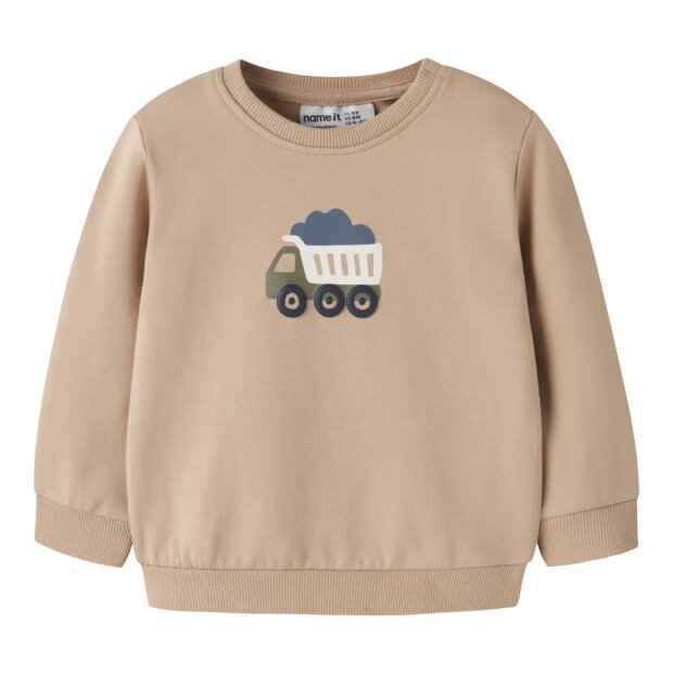 name it - Baby angerauter Sweat Pullover - Sesame Trucks