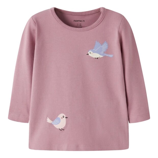 name it - Baby langarm Shirt - Lilas Birds