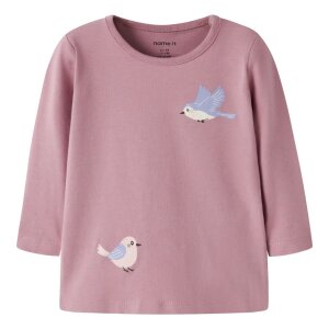 name it - Baby langarm Shirt - Lilas Birds