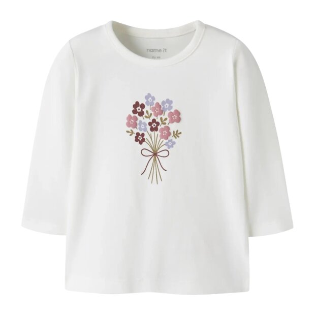 name it - Baby langarm Shirt - Cloud Dancer Floral