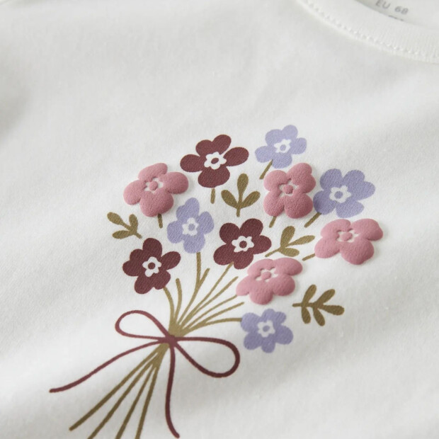 name it - Baby langarm Shirt - Cloud Dancer Floral
