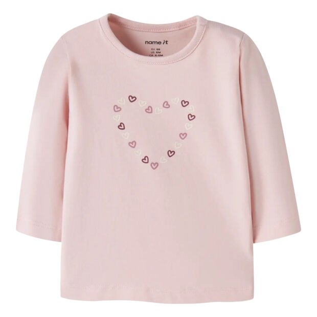 name it - Baby langarm Shirt - Lotus Hearts