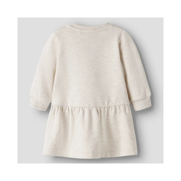 name it - Baby angerautes Kleid Eule - Peyote Melange