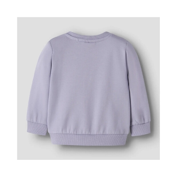name it - Baby angerauter Pullover Heirloom Lilac Birds