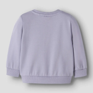 name it - Baby angerauter Pullover Heirloom Lilac Birds