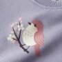 name it - Baby angerauter Pullover Heirloom Lilac Birds