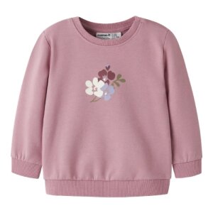 name it - Baby angerauter Pullover Lilas Floral