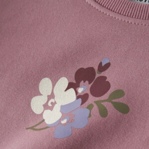 name it - Baby angerauter Pullover Lilas Floral