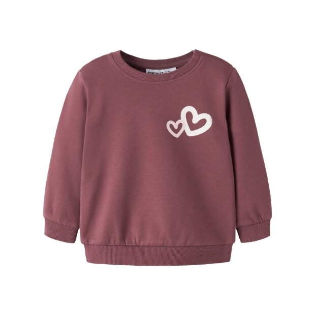 name it - Baby angerauter Pullover Wild Ginger Hearts
