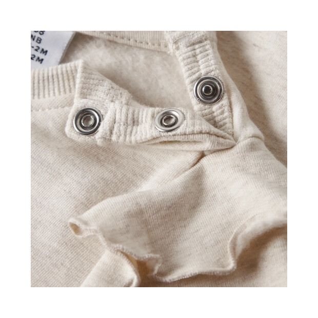 name it - Baby angerauter Pullover Eule Peyote Melange