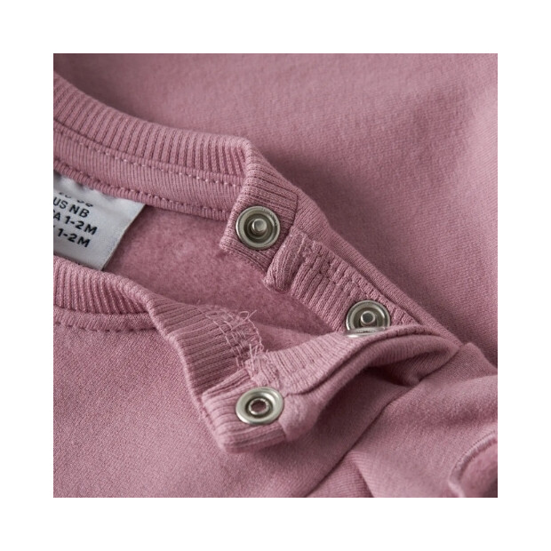 name it - Baby angerauter Pullover Eule Lilas