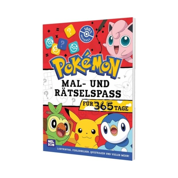 Nelson Pokémon Activity-Buch Mal- und Rätselspaß für 365 Tage