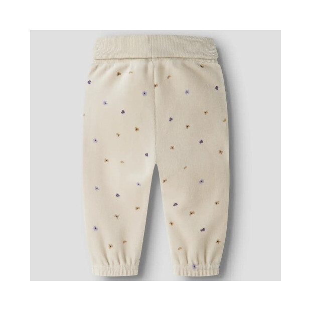 name it - Baby Velour Hose Blümchen Peyote