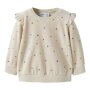 name it - Baby Velour Pullouver Blümchen Peyote