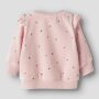 name it - Baby Velour Pullouver Blümchen Lotus