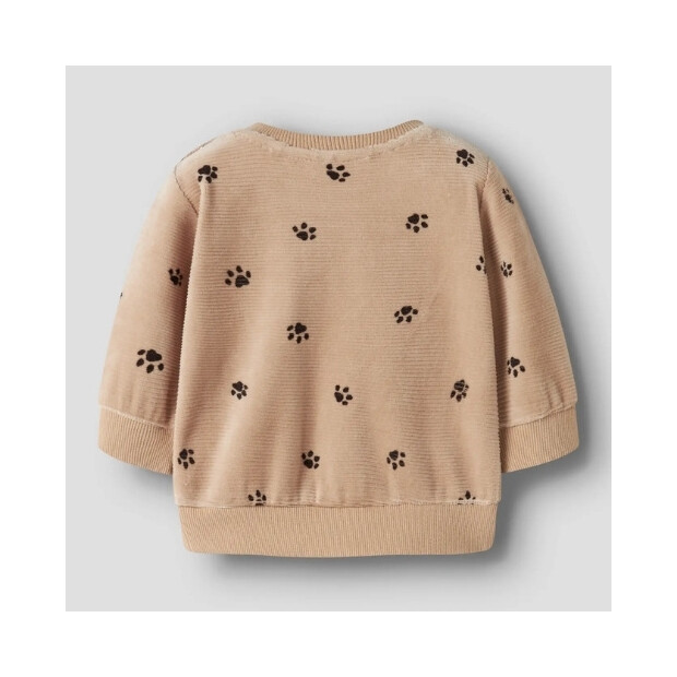 name it - Baby Velour Pullouver Tatzen Sesame