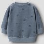 name it - Baby Velour Pullouver Tatzen Blue Mirage