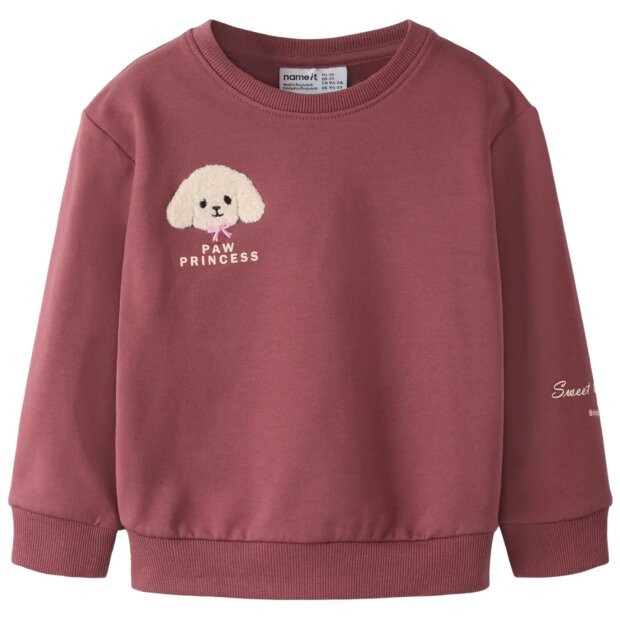 name it angerauter Pullover Hund Wild Ginger