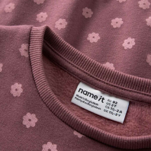 name it angerauter Fleece Pullover Blumenmuster Wild...