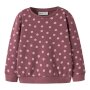 name it angerauter Fleece Pullover Blumenmuster Wild Ginger with Lilas Flowers