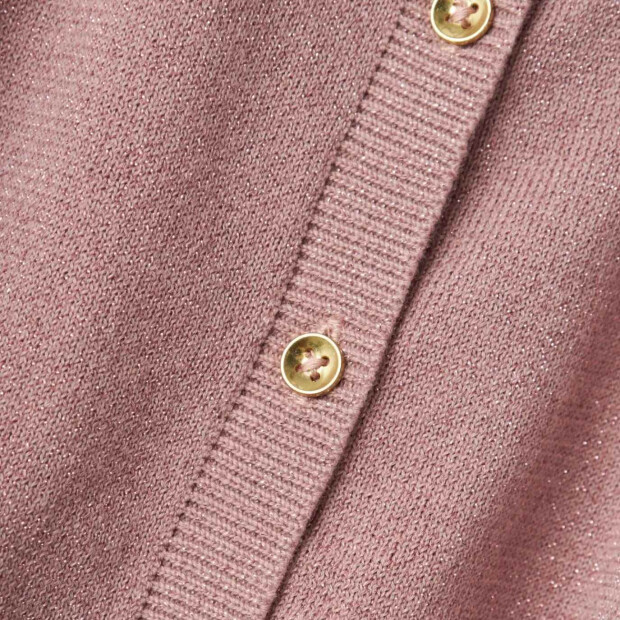 name it Strickjacke Glitzer mit Volant - Deauville Mauve tone in tone lurex