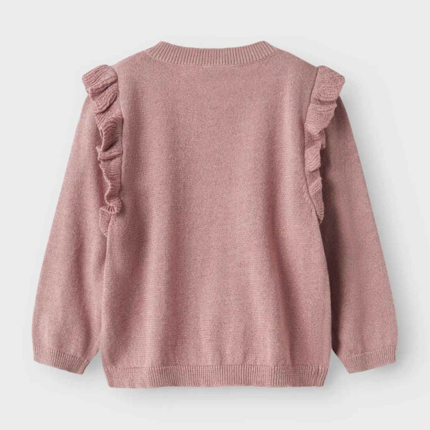 name it Strickjacke Glitzer mit Volant - Deauville Mauve tone in tone lurex