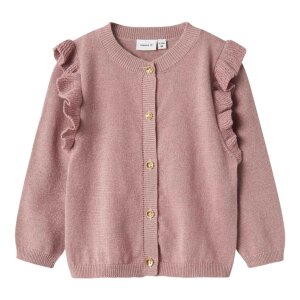 name it Strickjacke Glitzer mit Volant - Deauville Mauve...