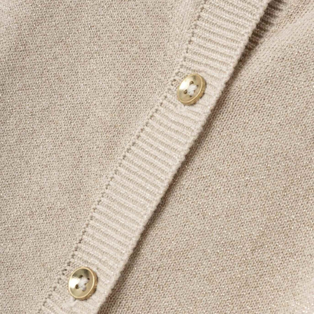 name it Strickjacke Glitzer mit Volant - Peyote tone in tone lurex