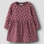 name it angerautes Kleid Blumenmuster Wild Ginger with Lilas Flowers