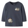 name it - Baby langarm Shirt Ombre Blue Trucks