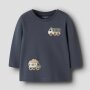 name it - Baby langarm Shirt Ombre Blue Trucks