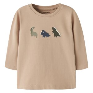 name it - Baby langarm Shirt Sesame Dinos