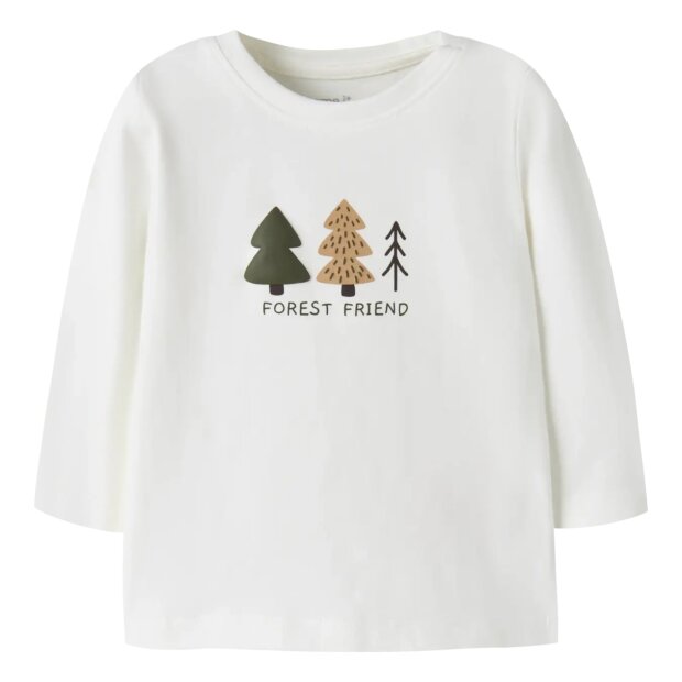 name it - Baby langarm Shirt Cloud Dancer Trees