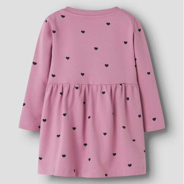 name it angerautes Kleid Herzchen Mauve Orchid