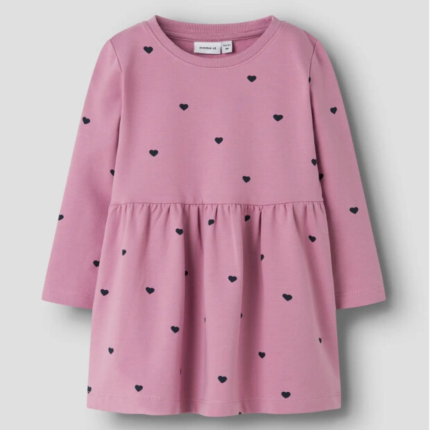 name it angerautes Kleid Herzchen Mauve Orchid